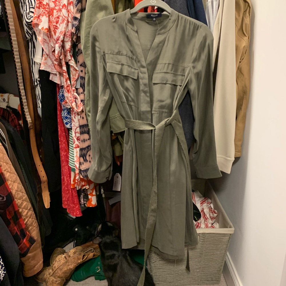 Green Madewell shirt dress